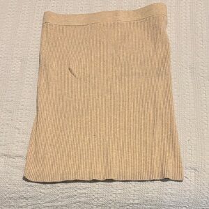 Old Navy Ribbed Beige Pencil Skirt